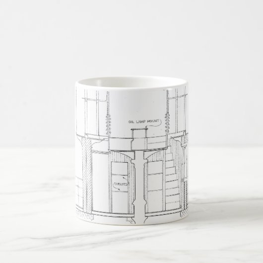 Absecon Leuchtturm-Plan Kaffeetasse (Mittel)