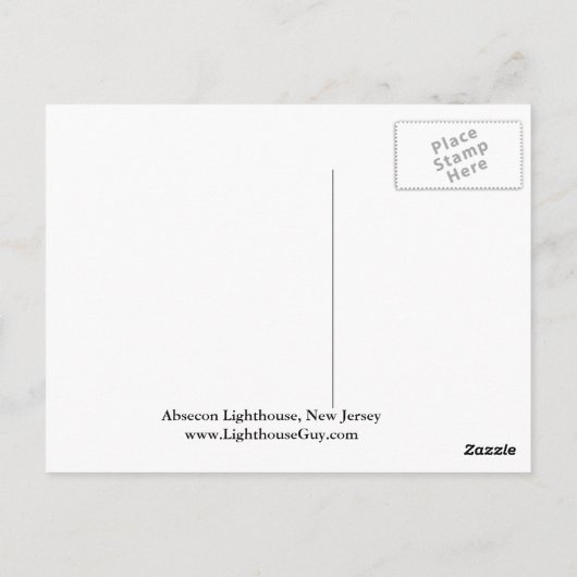 Absecon Lighthouse, New Jersey Postcard Postkarte (Rückseite)