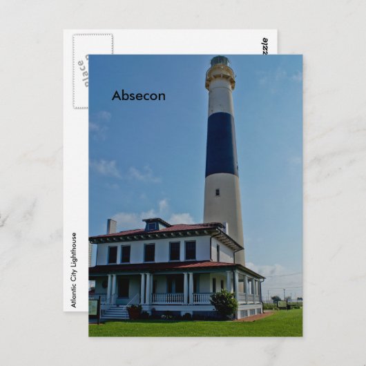 Absecon Lighthouse-New Jersey Postkarte (Vorne/Hinten)