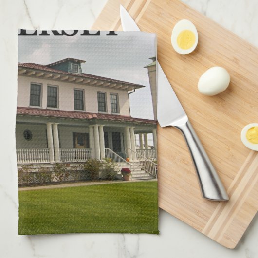 Absecon Lighthouse, New Jersey Teetuch Geschirrtuch (Viertel Falte)