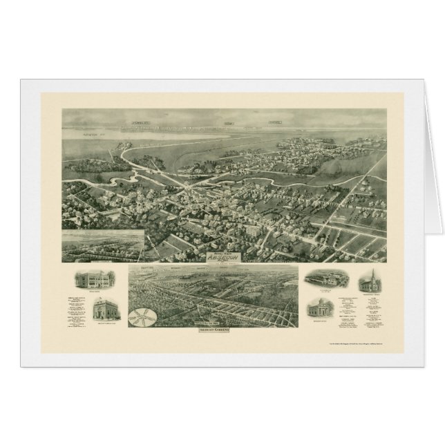 Absecon, NJ panoramische Karte - 1924 (Vorderseite (Horizontal))