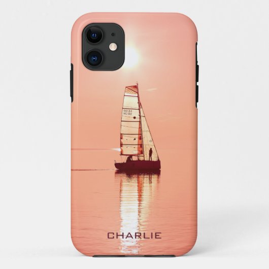 Absegeln benutzerdefinierter Monogramm-Hüllen Case-Mate iPhone Hülle (Rückseite)
