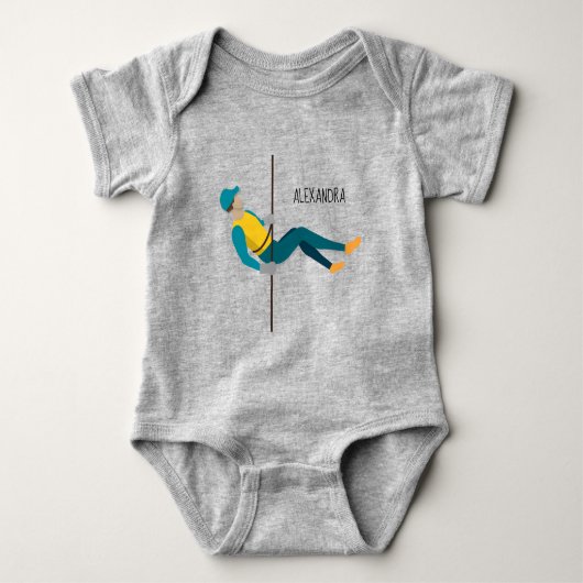 Abseilen Baby Strampler (Vorderseite)