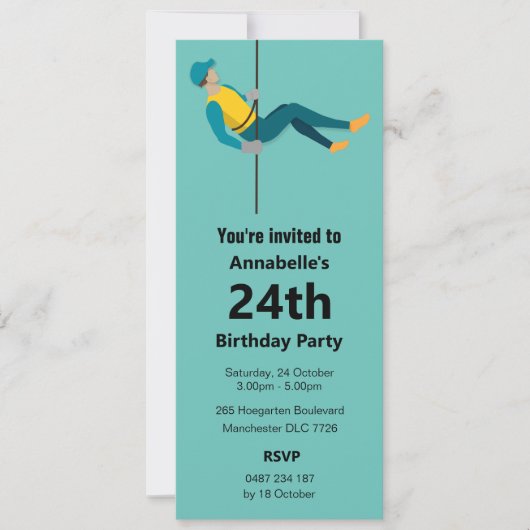 Abseilen Einladung (Vorderseite)