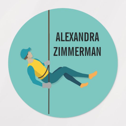 Abseilen Etiketten (Design 2)