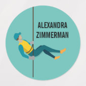 Abseilen Etiketten (Design 1)