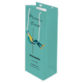 Abseilen Geschenktüte Für Weinflaschen (Vorderseite Schrägansicht)