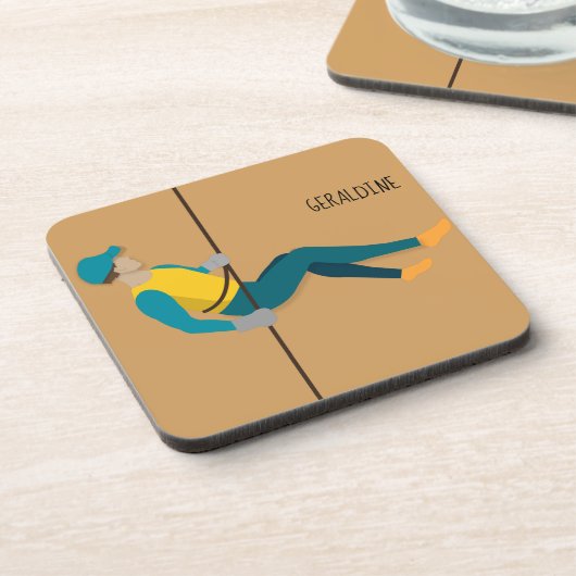 Abseilen Getränkeuntersetzer (Linke Seite)