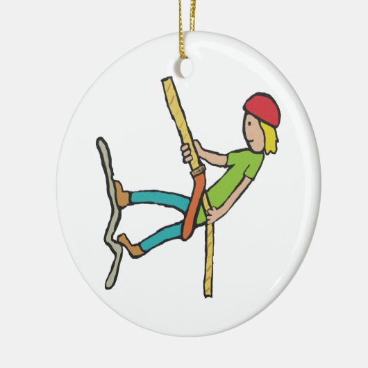 Abseilen Keramik Ornament (Links)