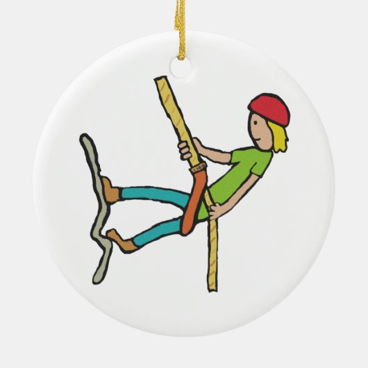 Abseilen Keramik Ornament (Hinten)