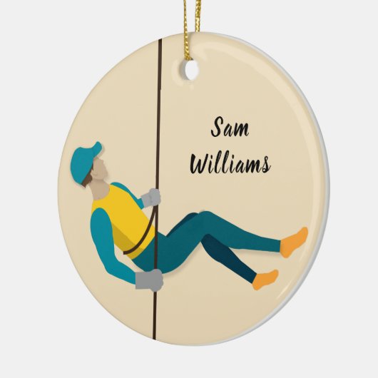 Abseilen Keramik Ornament (Links)