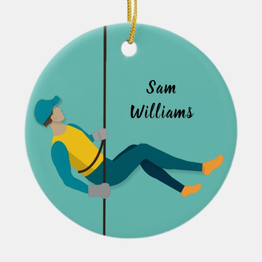 Abseilen Keramik Ornament (Vorne)