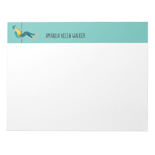 Abseilen Notizblock (Vorderseite)