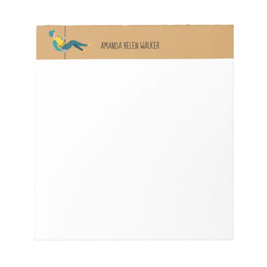 Abseilen Notizblock (Vorderseite)