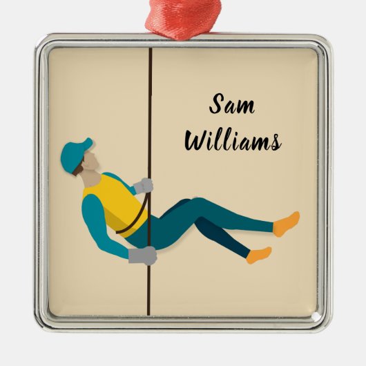 Abseilen Ornament Aus Metall (Vorne)