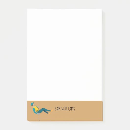 Abseilen Post-it Klebezettel (Vorderseite)