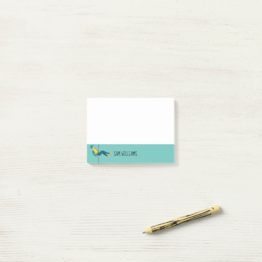 Abseilen Post-it Klebezettel (Auf Schreibtisch)