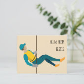 Abseilen Postkarte (Stehend Vorderseite)