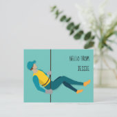 Abseilen Postkarte (Stehend Vorderseite)