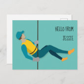 Abseilen Postkarte (Vorne/Hinten)