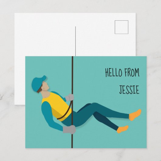 Abseilen Postkarte (Vorne/Hinten)