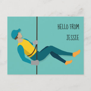 Abseilen Postkarte