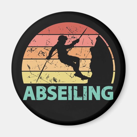 Abseilen Vintager Rappelling Berg Climber Magnet (Vorne)