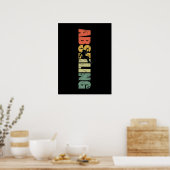 Abseilen Vintager Rappelling Berg Climber Poster (Küche)