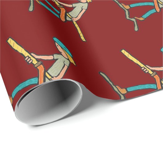 Abseiling Geschenkpapier (Rolleneckpunkt)