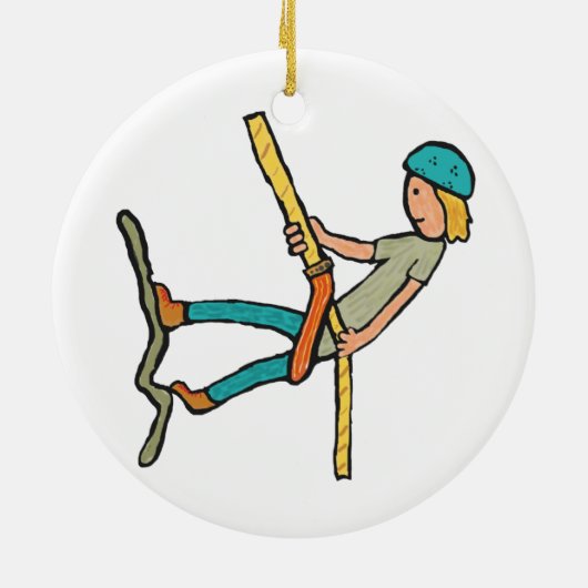 Abseiling Keramik Ornament (Hinten)