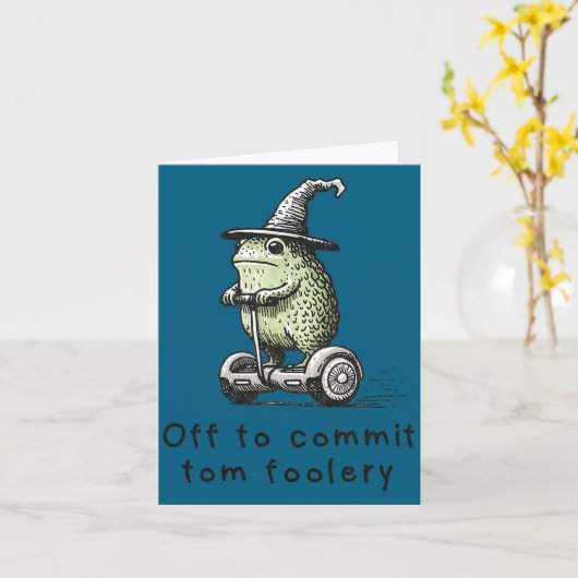 Abseits Commit Tomfoolery Frosch Zauberer Karte (Gelbe Blume)