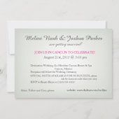 Abseits der Aisle Fuchsia Hot Pink Beach Hochzeit Einladung (Rückseite)