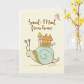 Abseits der Uni Snail Mail Niedlich Hallo Karte (Gelbe Blume)