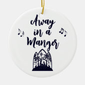 Abseits in einer Manger Weihnachten Minimalistisch Keramik Ornament (Vorne)