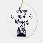Abseits in einer Manger Weihnachten Minimalistisch Keramik Ornament (Links)