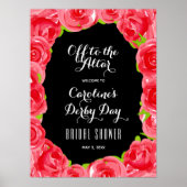 Abseits vom Altar Derby Brautparty Willkommen Poster (Vorne)