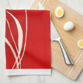 Absence of freesia red geschirrtuch (Viertel Falte)