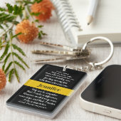 Absendergebet Personalisierte dünne Goldlinie Schlüsselanhänger (Vorderseite rechts)