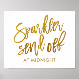 Absendezeichen für Sparkler | Imitate Gold Foil |  Poster