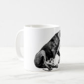Absetzen - Nearly Seated Canine Kaffeetasse (Vorderseite Links)