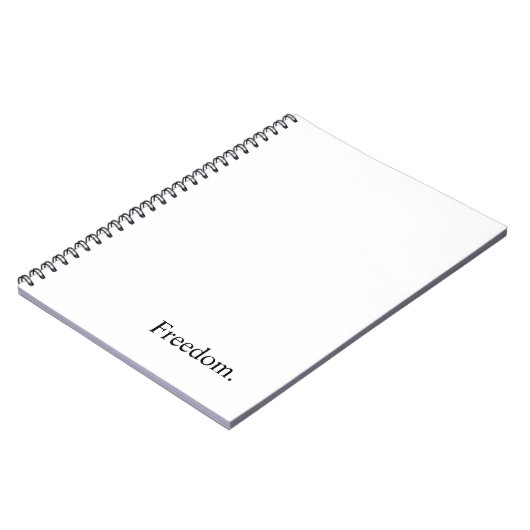 Absicht "Freiheit " Notizblock (Linke Seite)