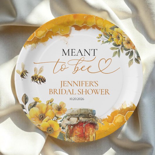 Absicht zu sein | Aquarellfarbenes Brautparty Pappteller