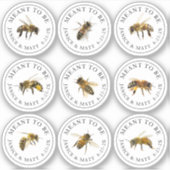 Absicht zu sein Mini Honey Jar Bee Labels Hochzeit (Vorderseite)