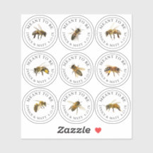 Absicht zu sein Mini Honey Jar Bee Labels Hochzeit