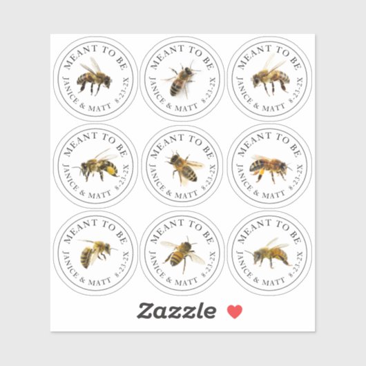 Absicht zu sein Mini Honey Jar Bee Labels Hochzeit (Blatt)