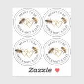 Absicht zu sein Mini Honey Jar Bee Labels Hochzeit (Blatt)