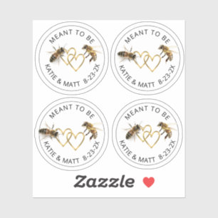Absicht zu sein Mini Honey Jar Bee Labels Hochzeit