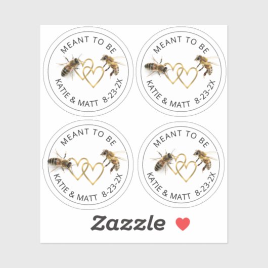 Absicht zu sein Mini Honey Jar Bee Labels Hochzeit (Blatt)