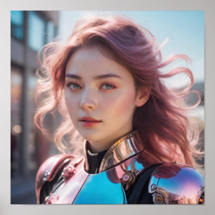 Absichtssehen und verschwommener Hintergrund Poster