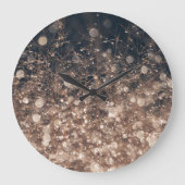 Absinken der glühenden Tau in den Erdtönen Große Wanduhr (Vorderseite)